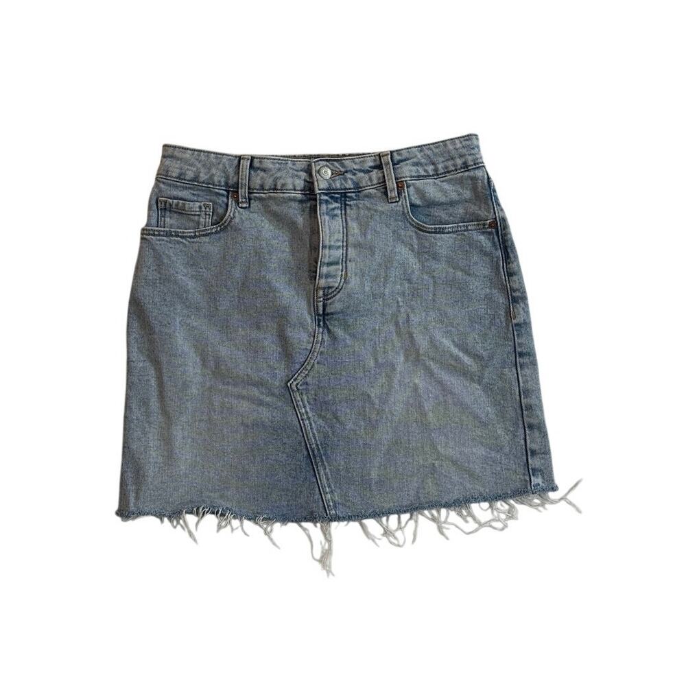 Skirt Old Navy High Rise Secret Slim Denim Mini Raw Hem 6